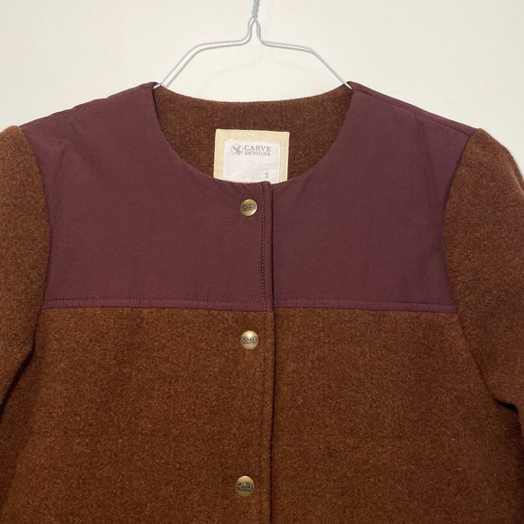 Carve Designs Brown and Purple Paneled Jacket - Picture 3 of 6